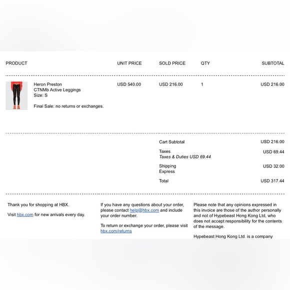 Heron Preston CTNMB Active Leggings - Picture 5 of 5